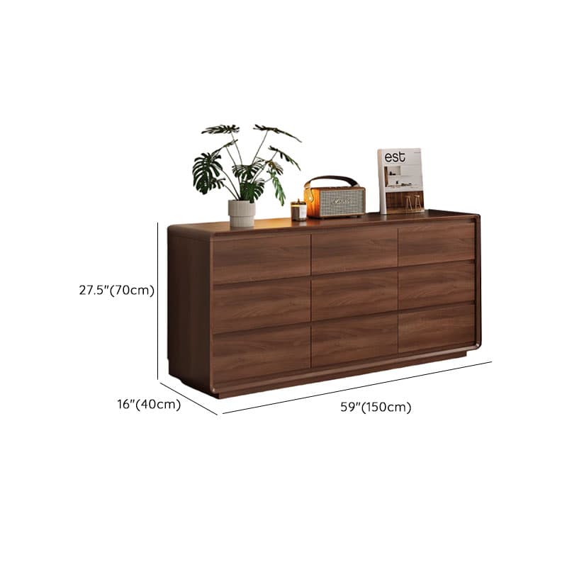 Cocoa Modern Simple Style Manufactured Wood Double Dresser/Bachelor Chest/Semainier with 6/3/5 Drawers Horizontal/Vertical thumbnail 12