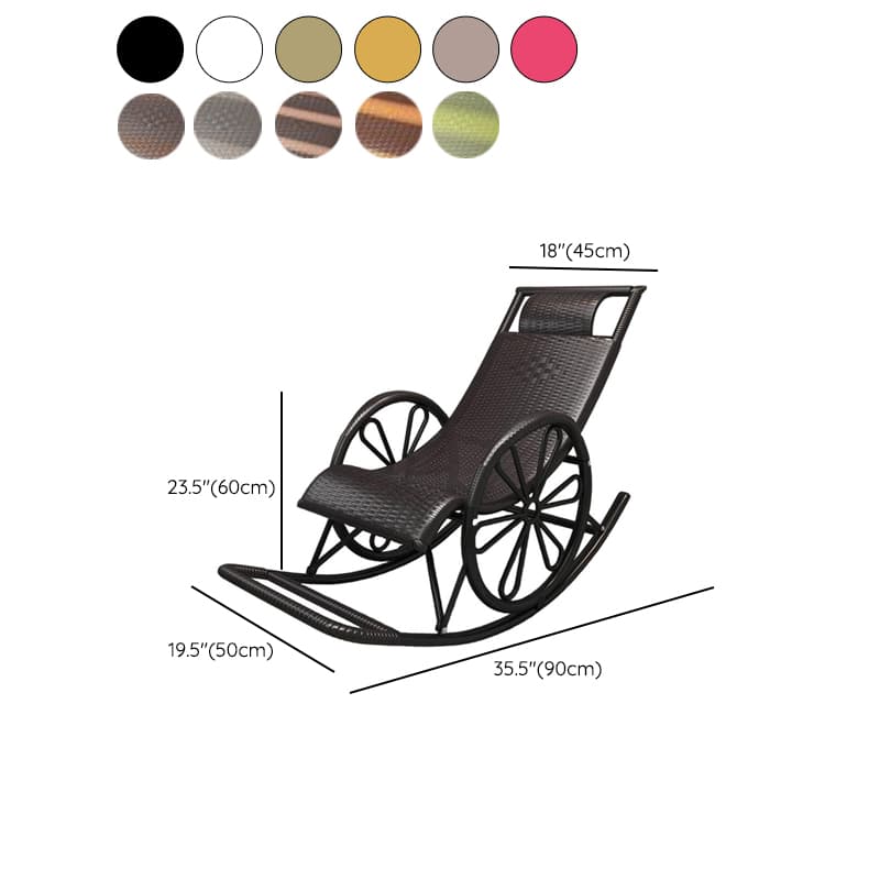 Craftsman Style Cane Rocking Seat with Round Arm thumbnail 17