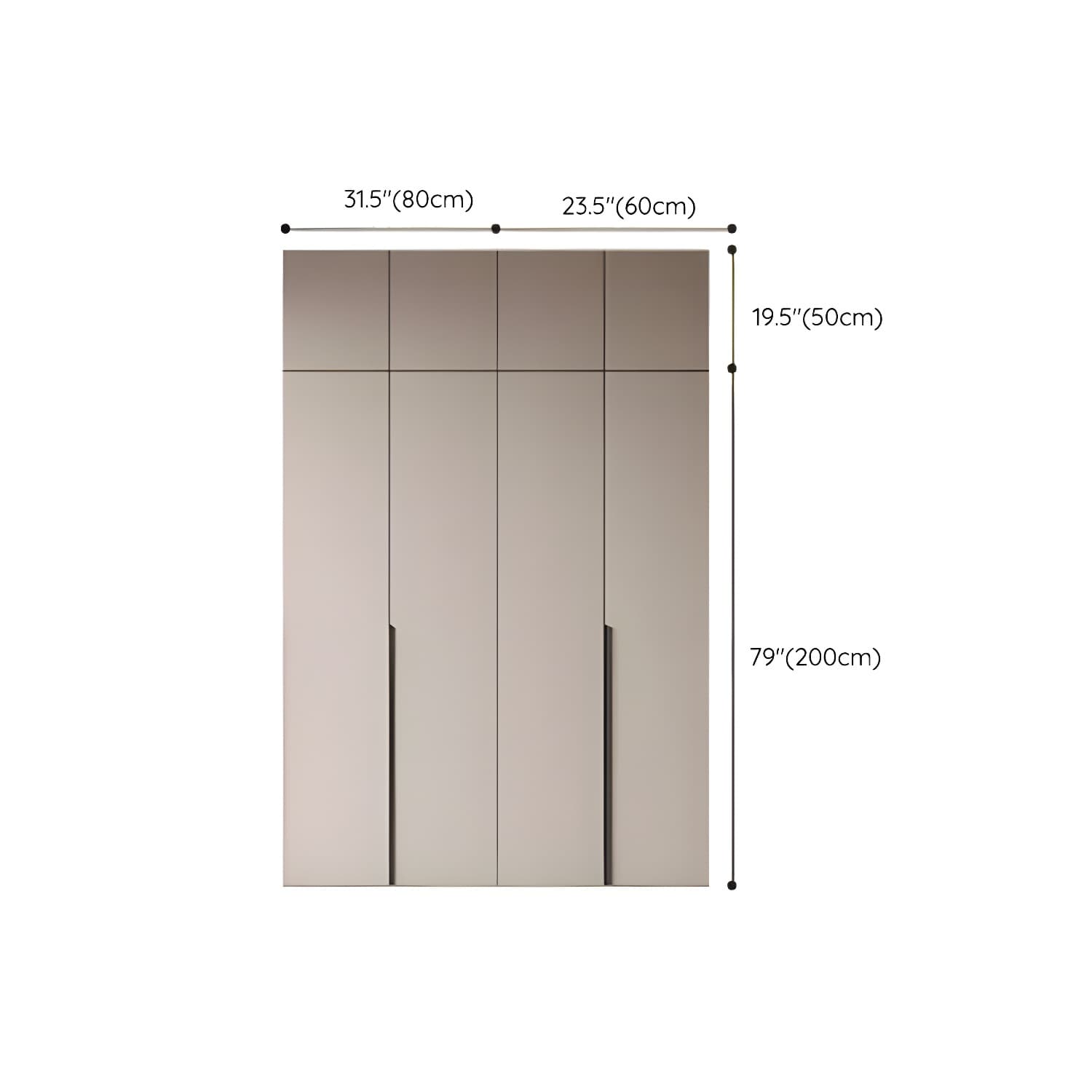Modern Grey Wood Armoire with Solid Construction and Limited Warranty thumbnail 18