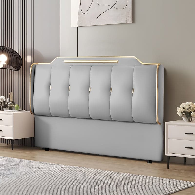 Simplistic Wingback Headboard with Camelback Shape for Queen Bed, Piled Tufted, Standard Height, Sponge Upholstery Fill, No Distressing thumbnail 8