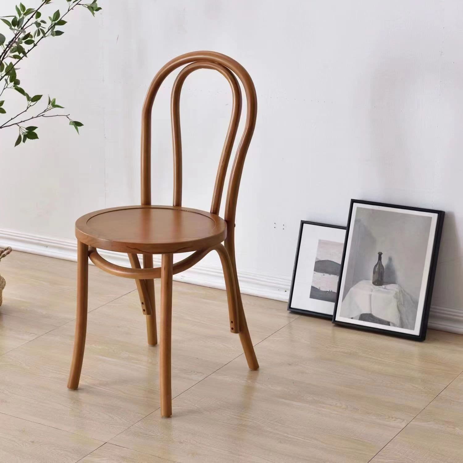 Reliable Outlined Intertwined Armless Chair for Restaurant Use thumbnail 9