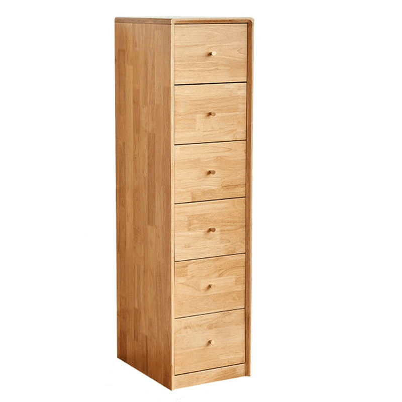 Minimalist Natural Wood Bachelor Chest with 6 Drawers, Vertical Orientation thumbnail 11