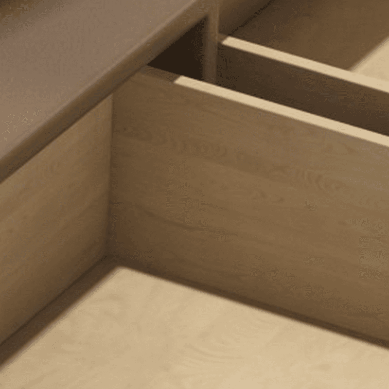 Storage Included Panel Bed with 3 Storage Boxes, Pine Wood Frame, and Sponge Upholstery thumbnail 4
