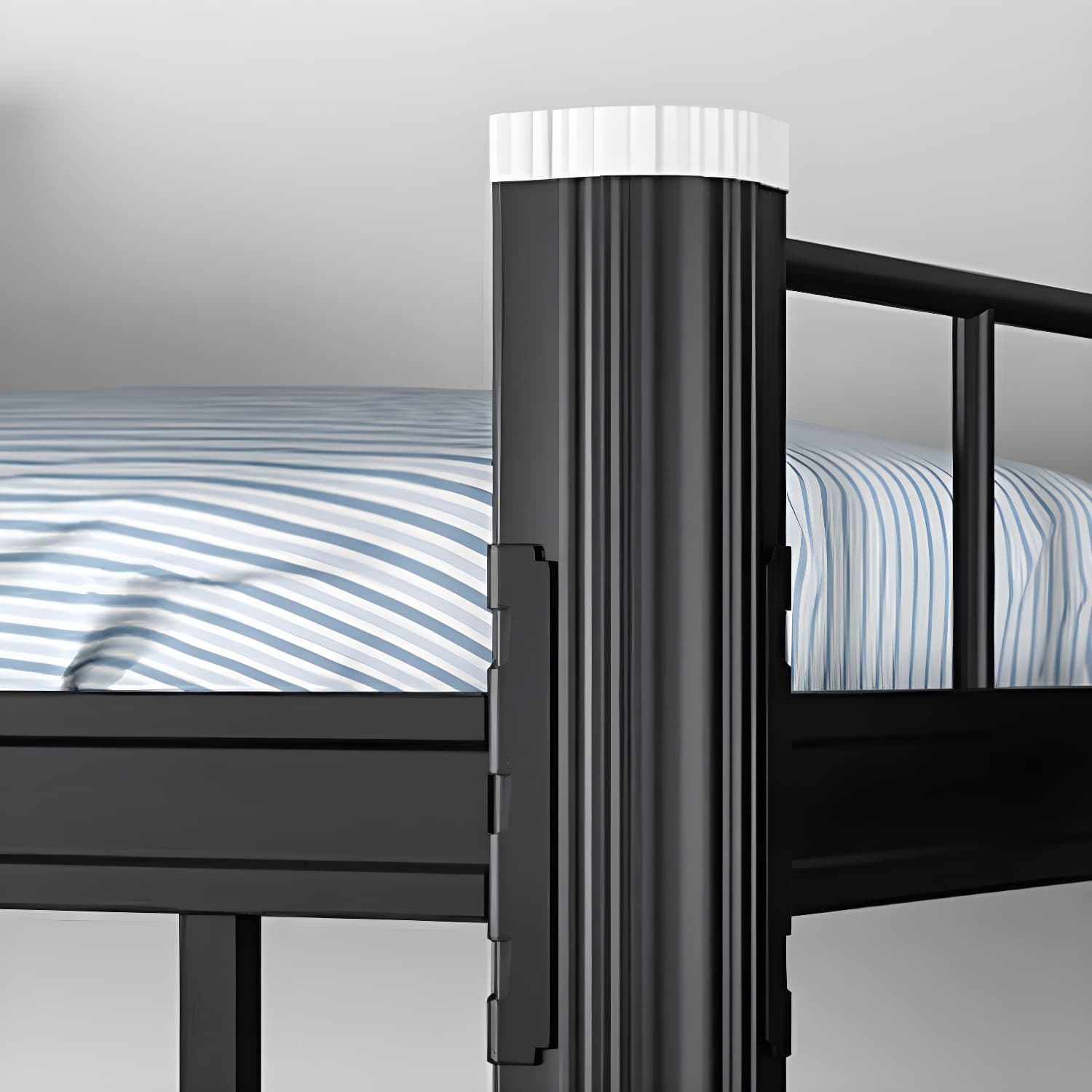 Contemporary Iron Bunk Bed with Metal Legs and Open-Frame 70.87" High thumbnail 8