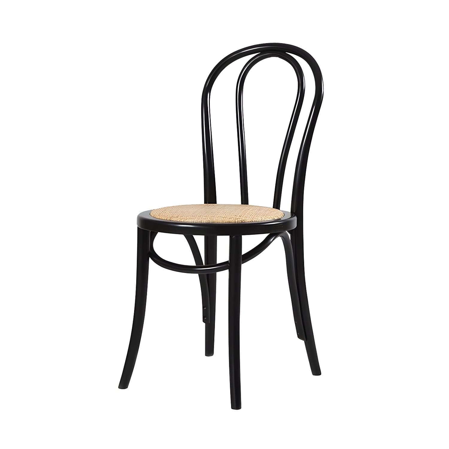 Modern Open Back Side Chair with Beech Wood Legs for Kitchen & Dining - Non-Upholstered thumbnail 3