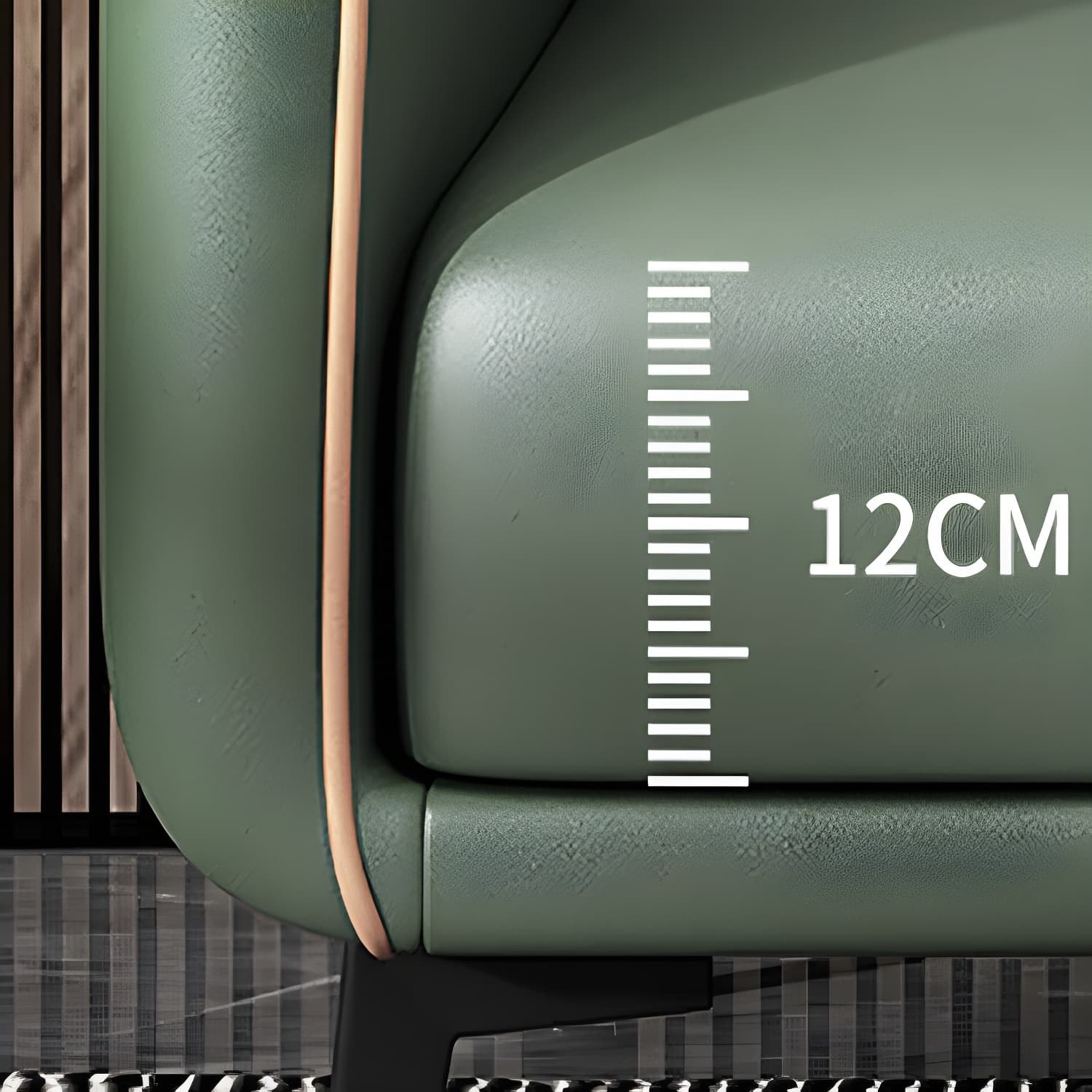 Modern Square Arm Standard Sofa Metal Legs Settee for Living Room thumbnail 16