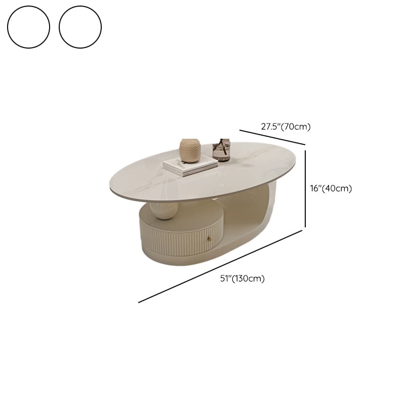 Nested Elliptical Accent Table with Repository Storage for Indoor Use thumbnail 14