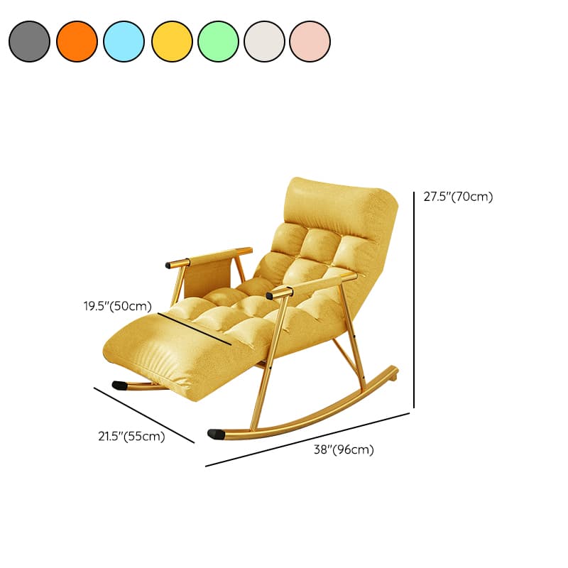 Chic Indoor Modern Rocking Chair - Upholstered, with Tuft and Track Arms, Seats One thumbnail 21