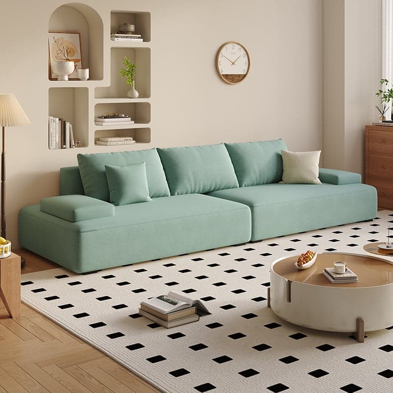 Tear Resistant Sofa Couch in Grey/Olive Green/Ivory with 5 Pillows thumbnail 3
