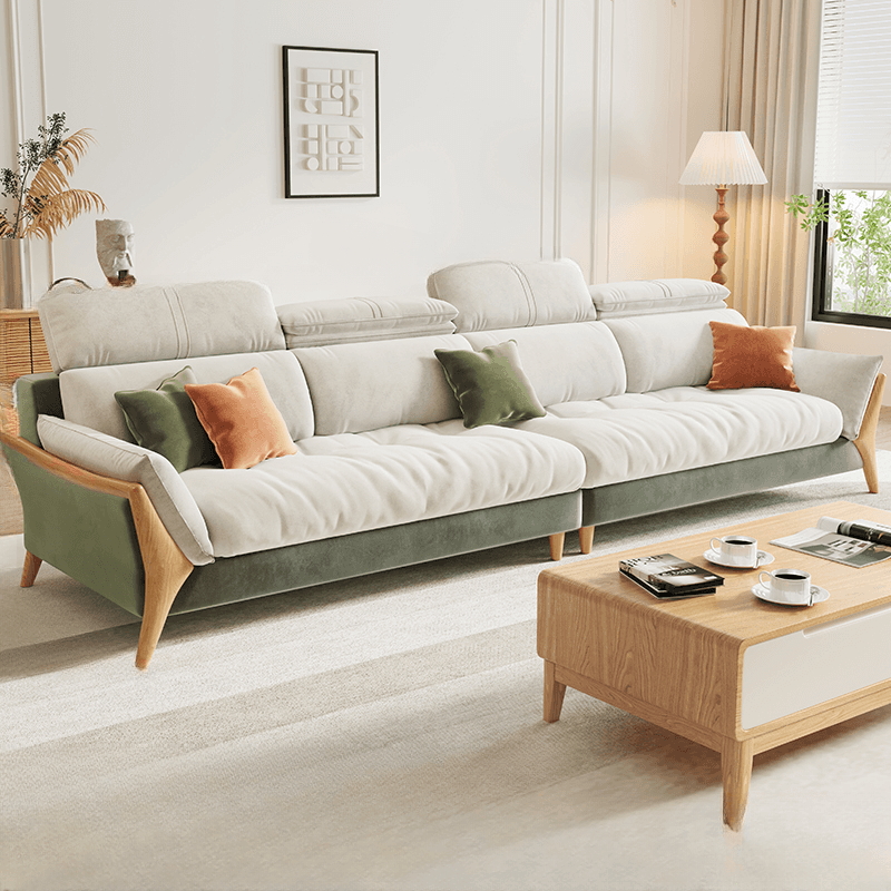 Straight/L-Shape Chalk Sofa/Sofa Chaise with Horizontal/Left Orientation and Standard Foam Seat Fill thumbnail 8