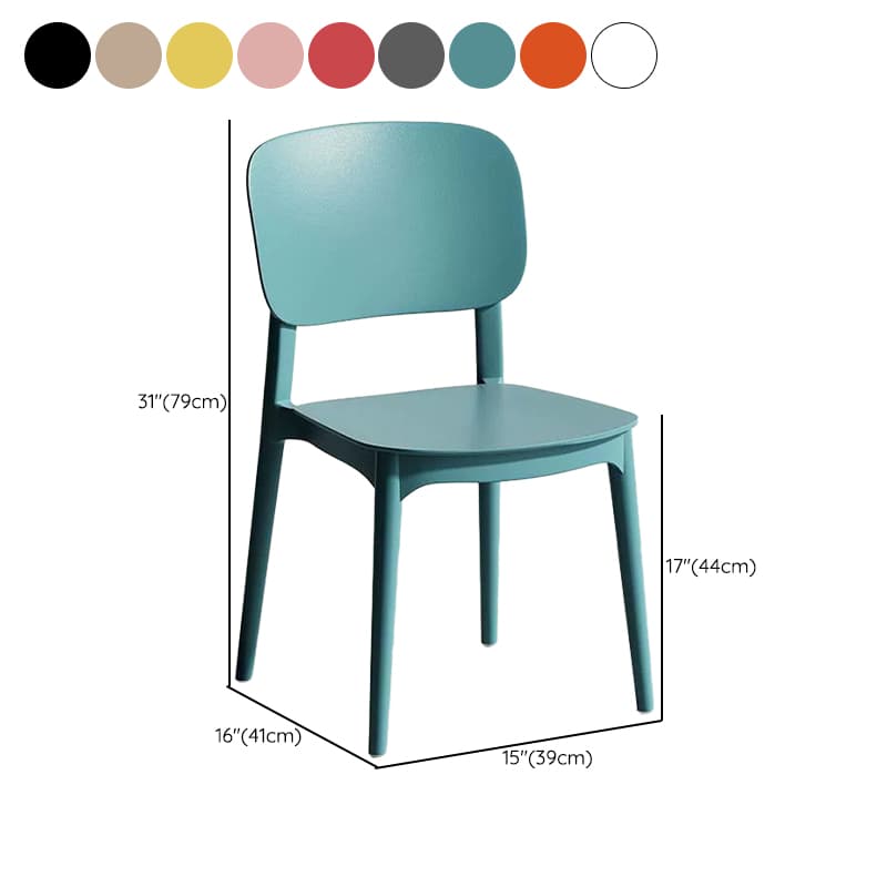Scandinavian Style Stackable Kitchen&Dining Chair, Plastic and Non-Upholstered thumbnail 21