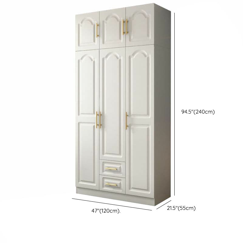 Contemporary Wood Chalk Wardrobe Closet with Interior Shelves&Clothing Rack&3-Drawer/6 Drawers/5-Drawer thumbnail 16