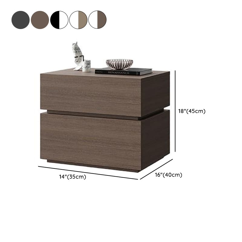 Organic Modern Nightstand With Drawer Organization Featuring 2 Drawers and Real Wood Countertop thumbnail 13