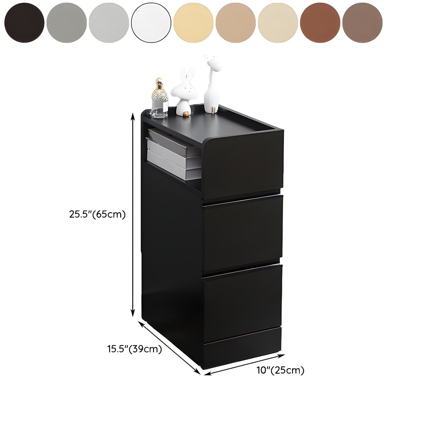 Scandinavian Accent Table Nightstand 25.5" Tall with 2 Drawers thumbnail 20