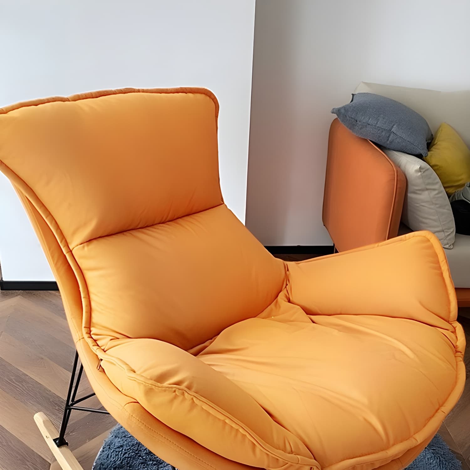 Modern Rocking Chair Solid Wood Rocker Chair with Light Legs thumbnail 15