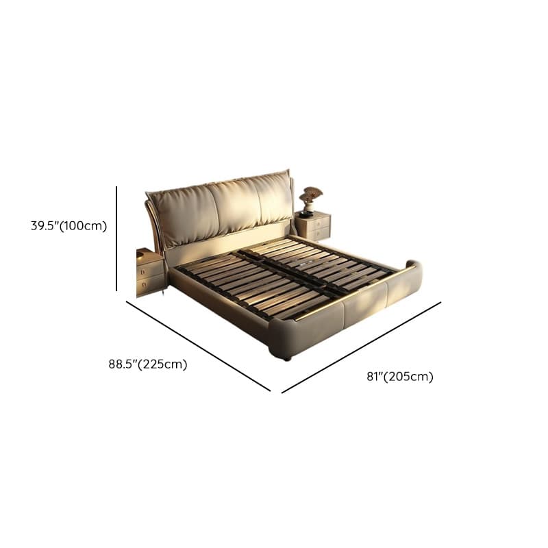 Light Gray Luxurious Solid Color Storage Bed/Platform Bed with Pine Wood Frame for Living Room thumbnail 10