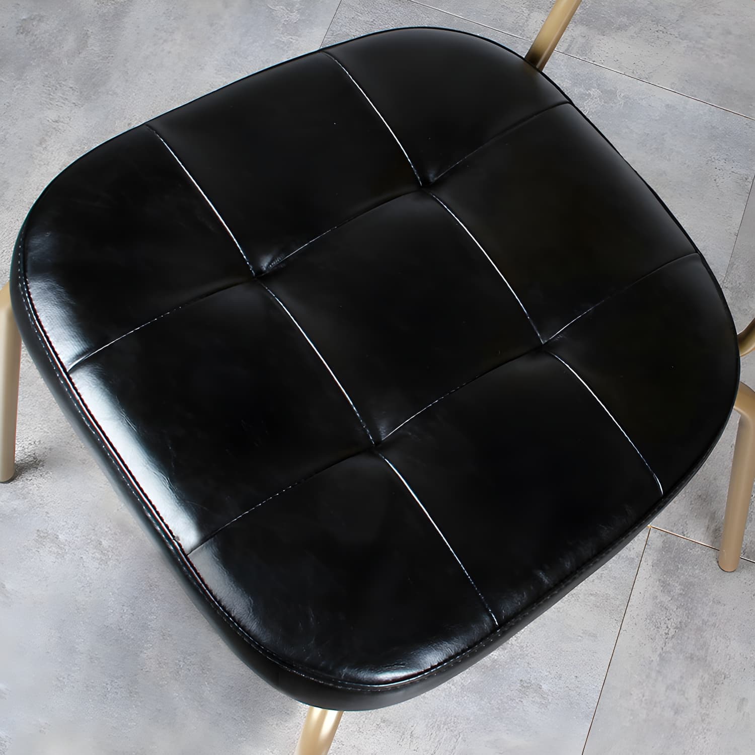Industrial Style Leather Dining Side Chair Dining Room Open Back Side Chair Set thumbnail 15