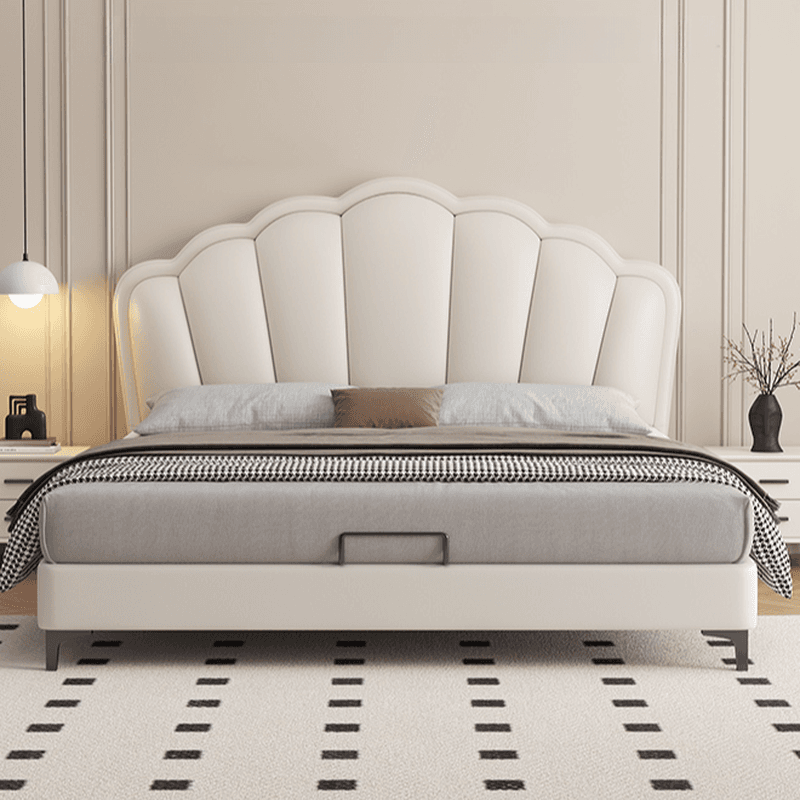 Storage Included with 3 Storage Boxes, Natural Wood Frame, Storage Drawer, Panel Headboard, and Sponge Upholstery thumbnail 2