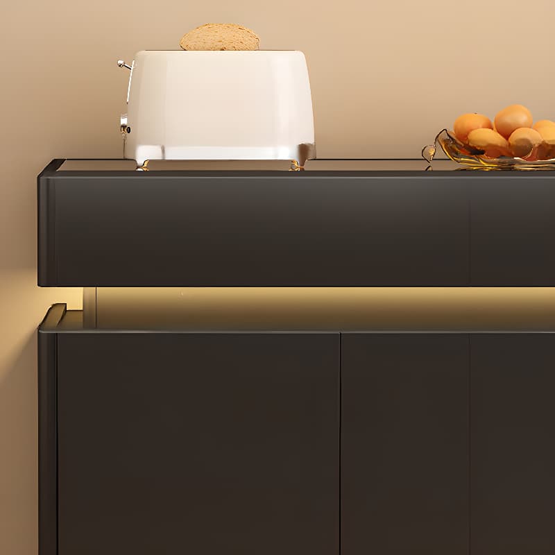 Elegant Sideboard with 8/12 Drawers, Glass Countertop, and Illuminating Lighting thumbnail 10