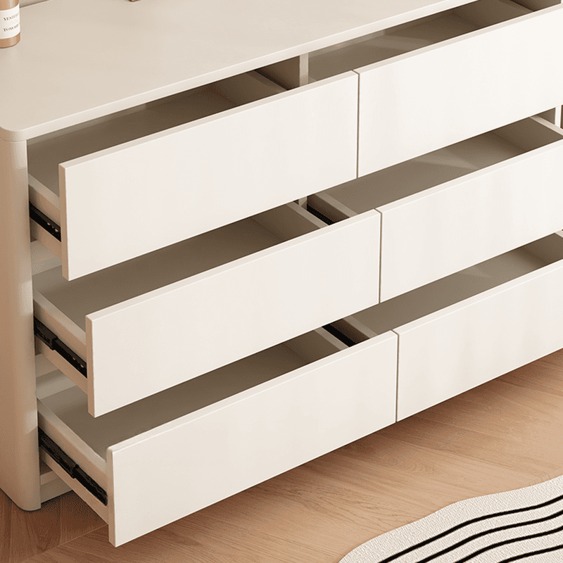White Trendy Timber Console Dresser/Semainier with 6/8/3 Drawers in Horizontal/Vertical Orientation thumbnail 6