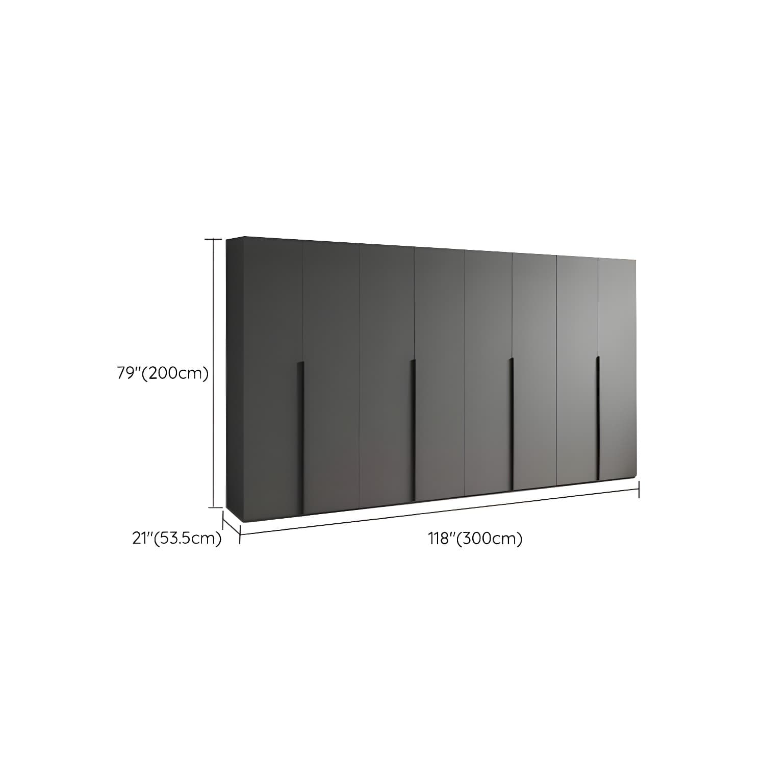 Modern Grey Wood Wardrobe Armoire with Drawers & Shelves for Ample Storage thumbnail 30