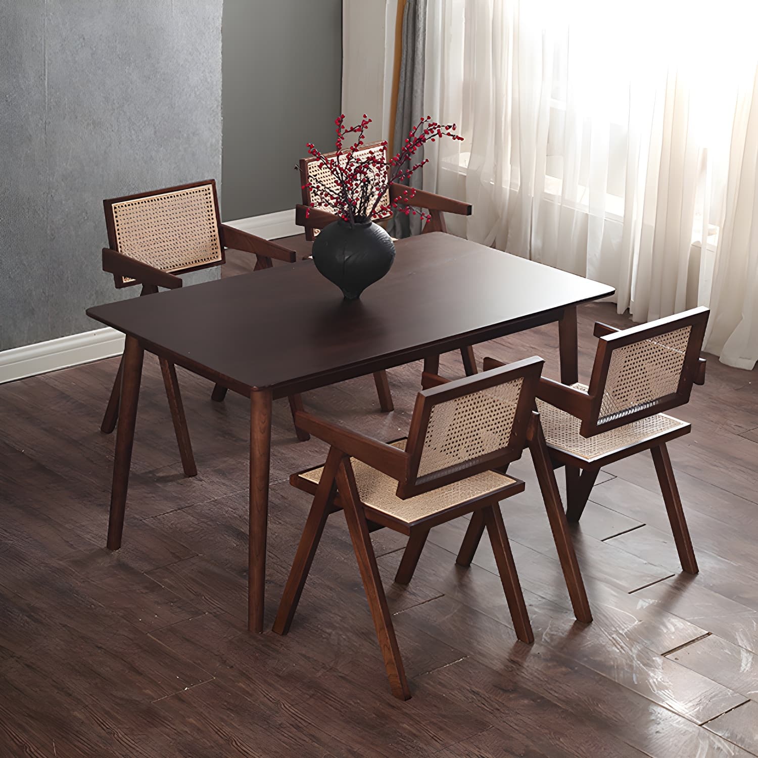 Contemporary Dining Room King Louis Back Solid Wood Dining Chair thumbnail 14