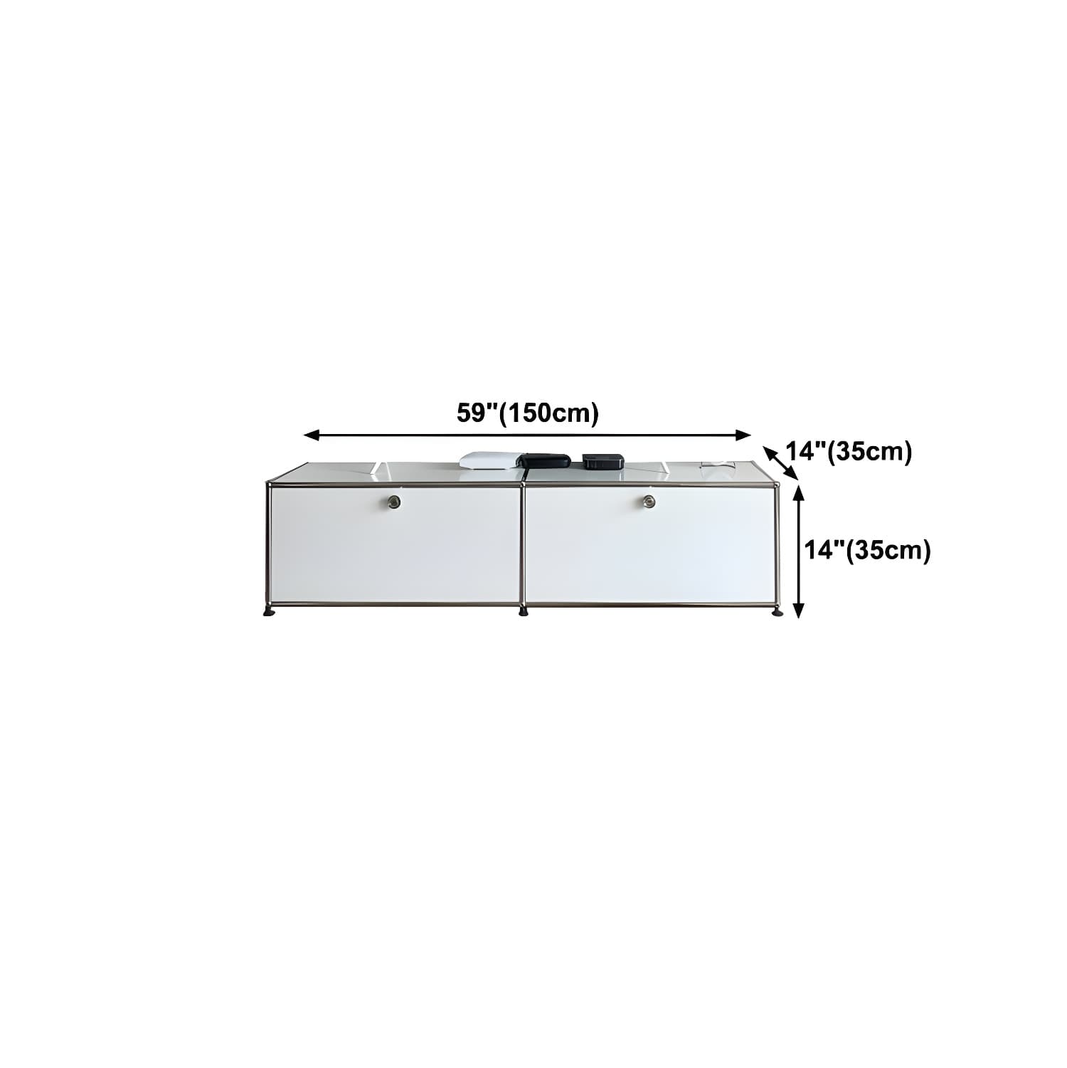 Stainless Steel Sideboard Modern Style Dining Sideboard with Locking Cabinet thumbnail 21