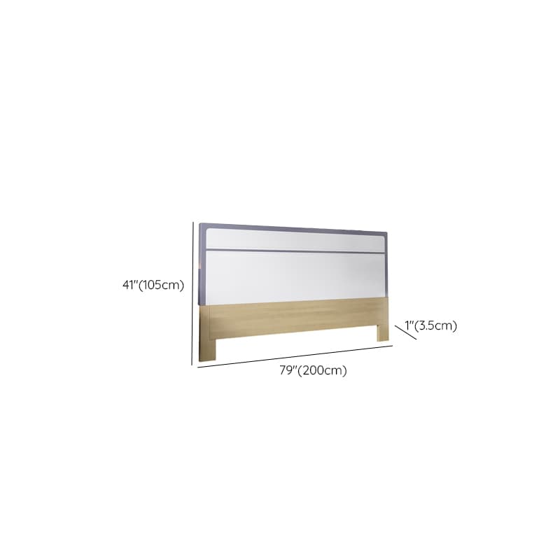 Simplistic Wingback Headboard with Camelback Shape in Pine Wood, Available in Full/King/Queen Sizes, Featuring Sponge Upholstery and Standard Height, No Distressing thumbnail 12