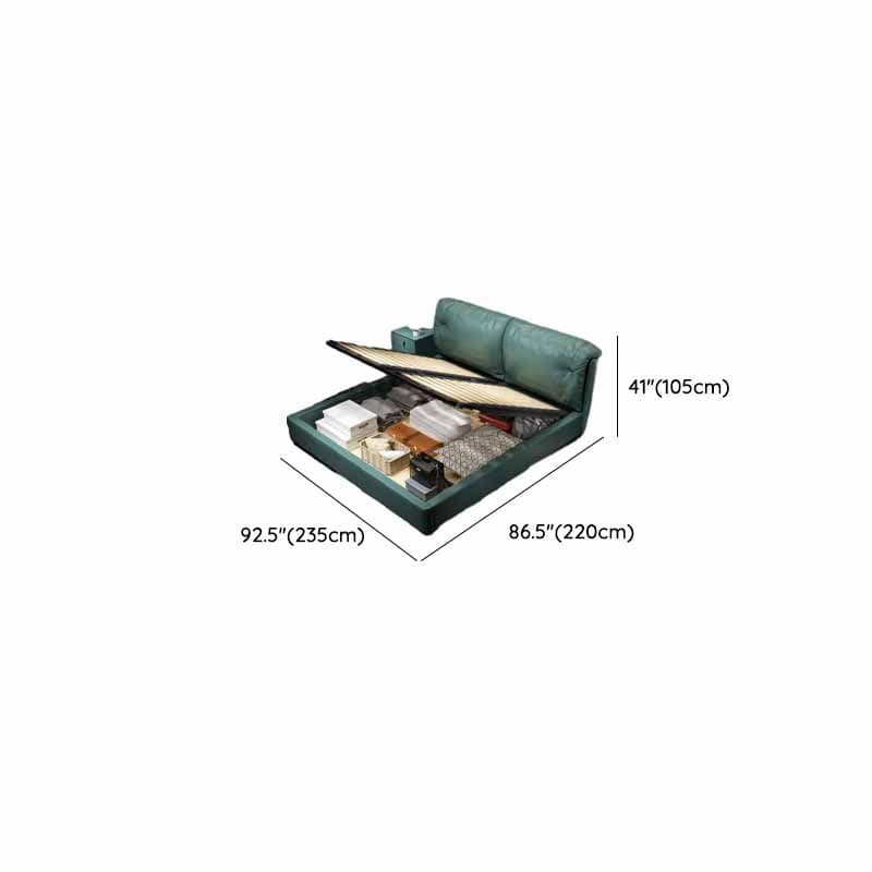 Lime Green Solid Color Timber Storage Bed/Platform Bed for Living Room thumbnail 17