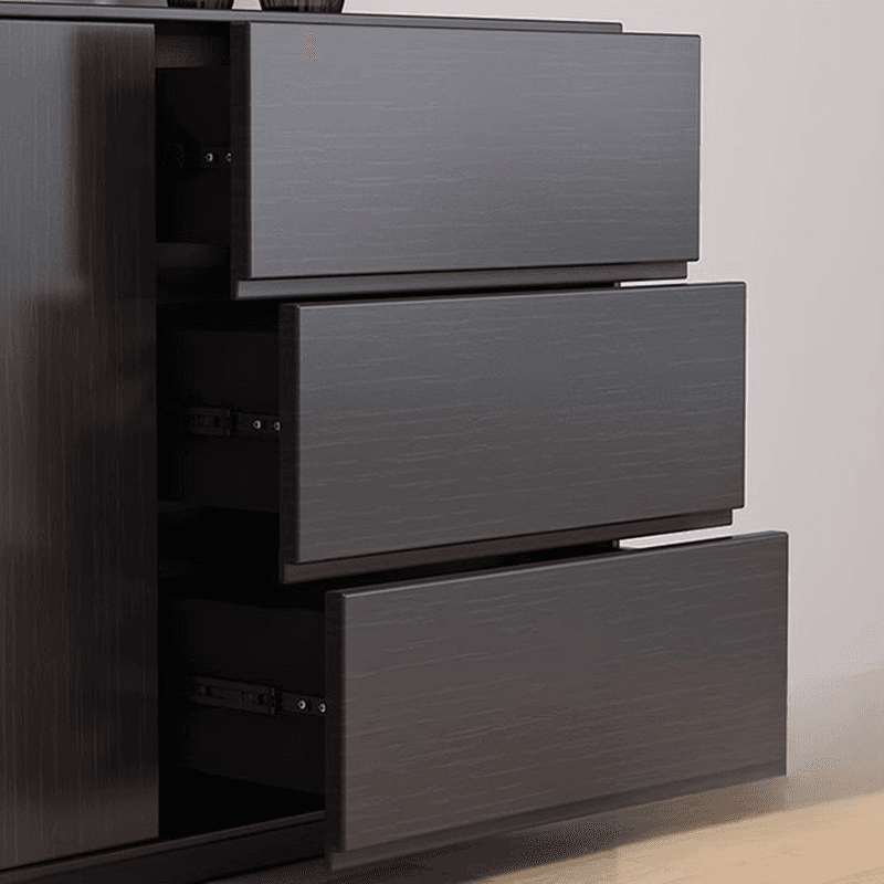 Sideboard with 3 Drawers, Cabinet, Standard Narrow Sizes, Four Internal Shelves, Wood Countertop, and 2 Doors thumbnail 9