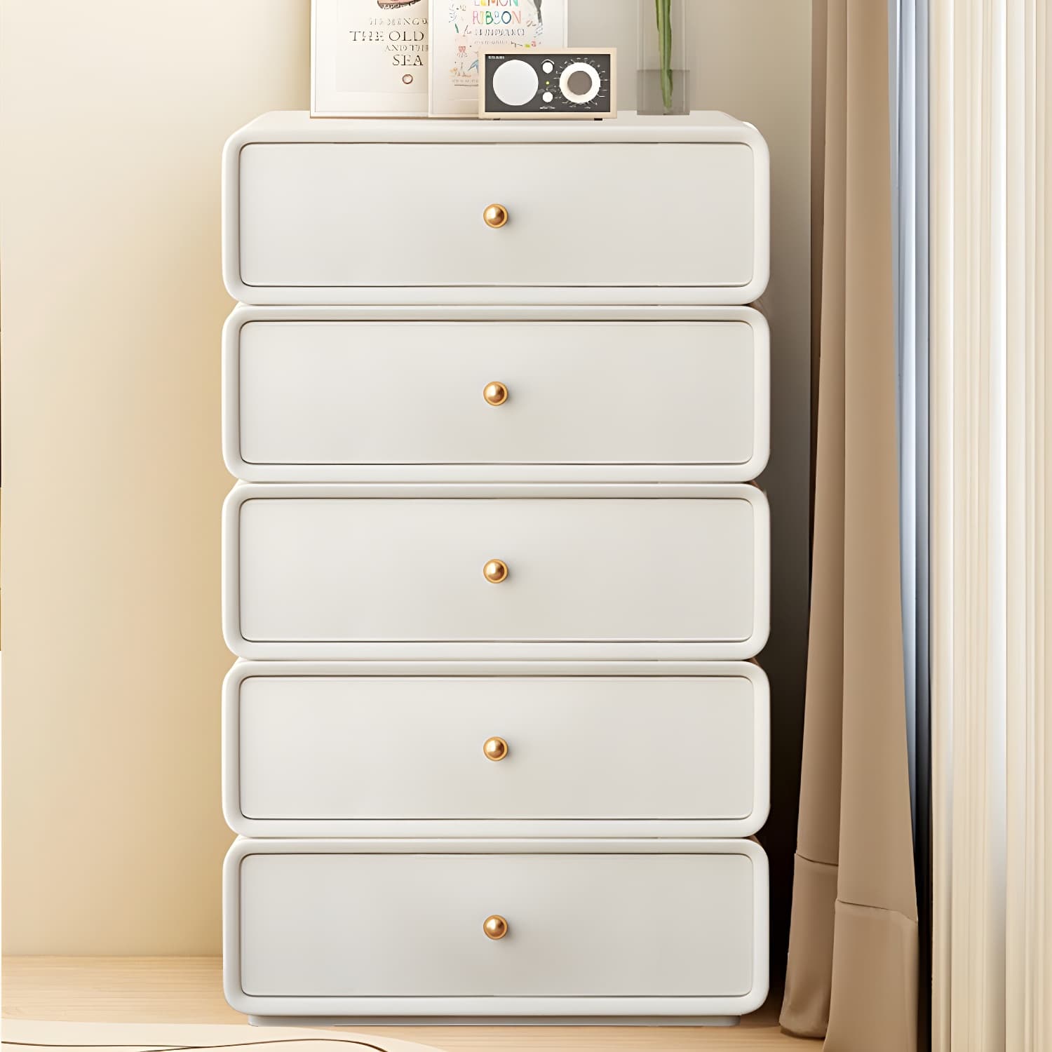 Modern Light Wood Dressers with Solid Wood Construction and Soft-Close Drawers thumbnail 13