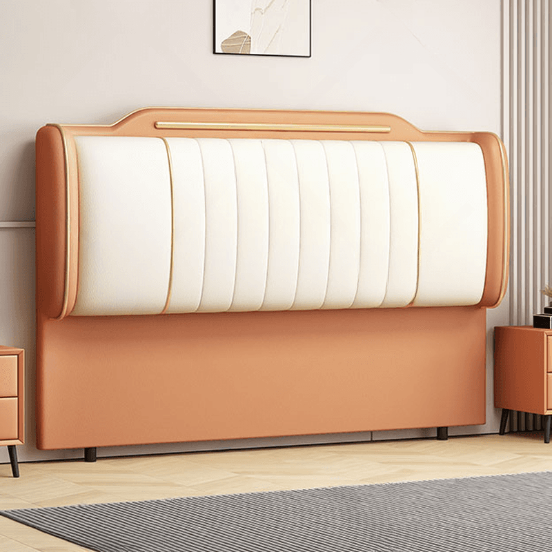 Simplistic Style Wingback Headboard with Camelback Shape in Pine Wood, No Distressing, Available in King/Queen/Full Sizes, Featuring Sponge Upholstery and Standard Height thumbnail 11