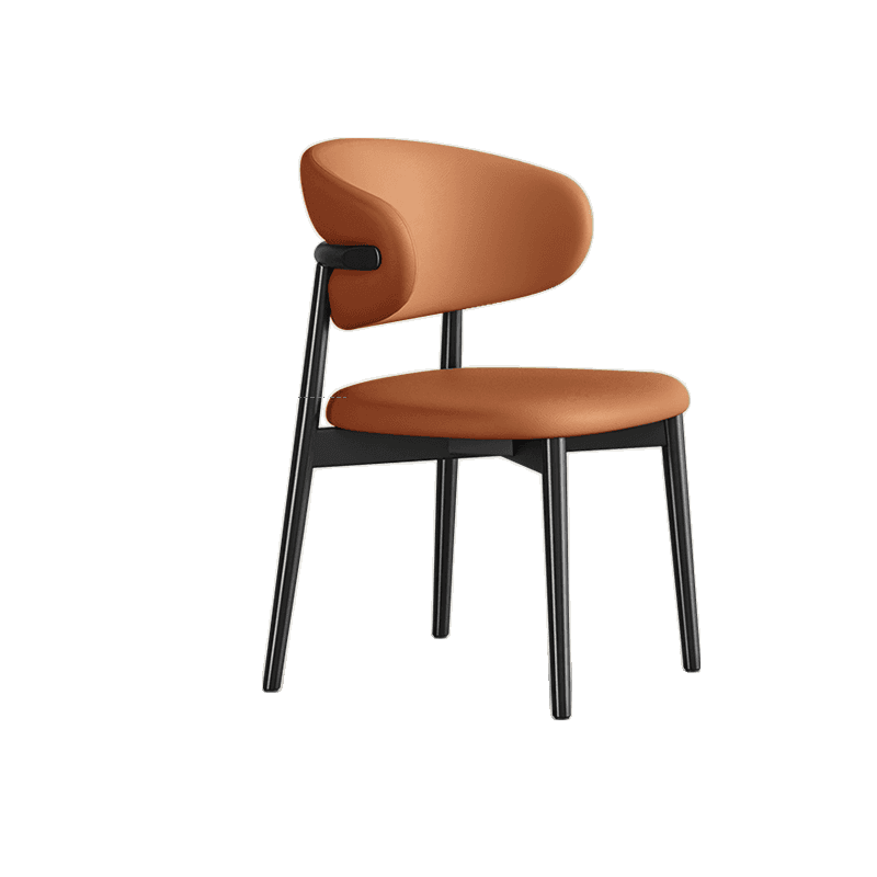 Simplistic Dinette Upholstered Armless Chair with Steel Legs, Low Back, and Foot Pads thumbnail 5