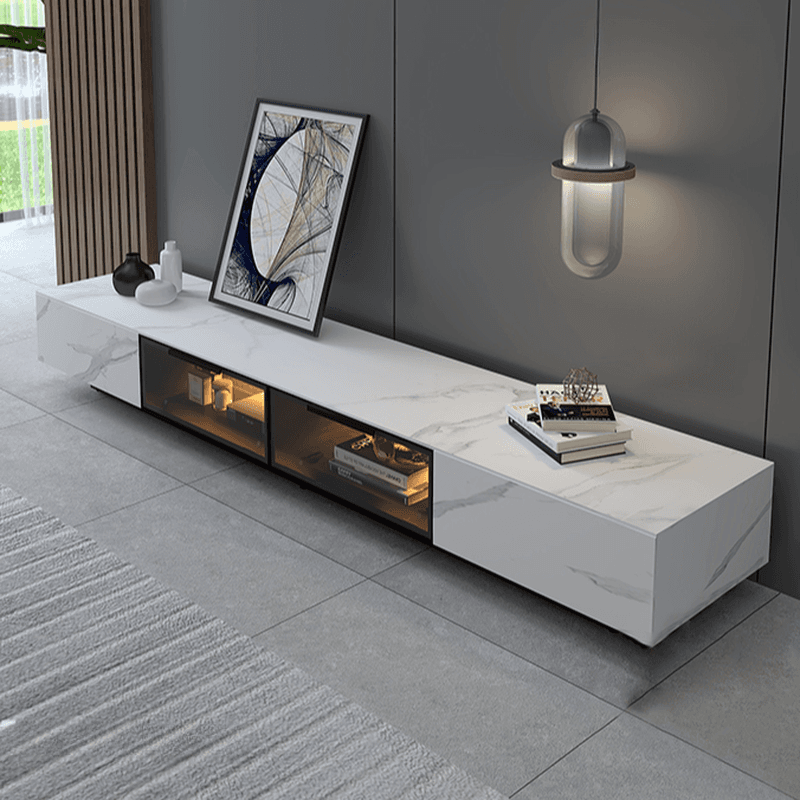 Rectangular TV Stand for Drawing Room with Light and Door thumbnail 5