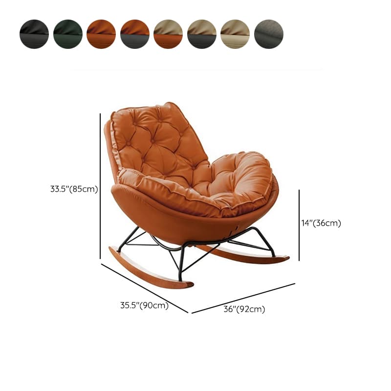 Ergonomic and Stationary Solid Wood Maternity Rocking Chair with Back and Flared Arm thumbnail 23