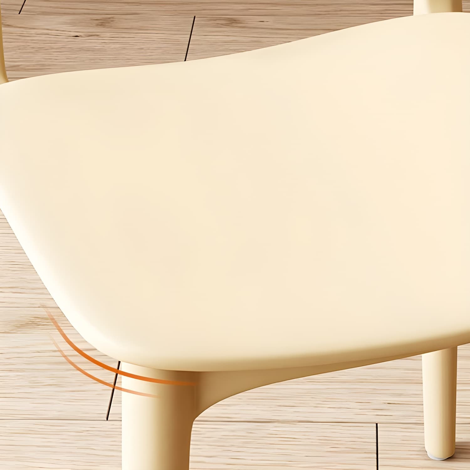 Stackable Scandinavian Style Side Chair with Low Back in Plastic & Acrylic - Armless thumbnail 17