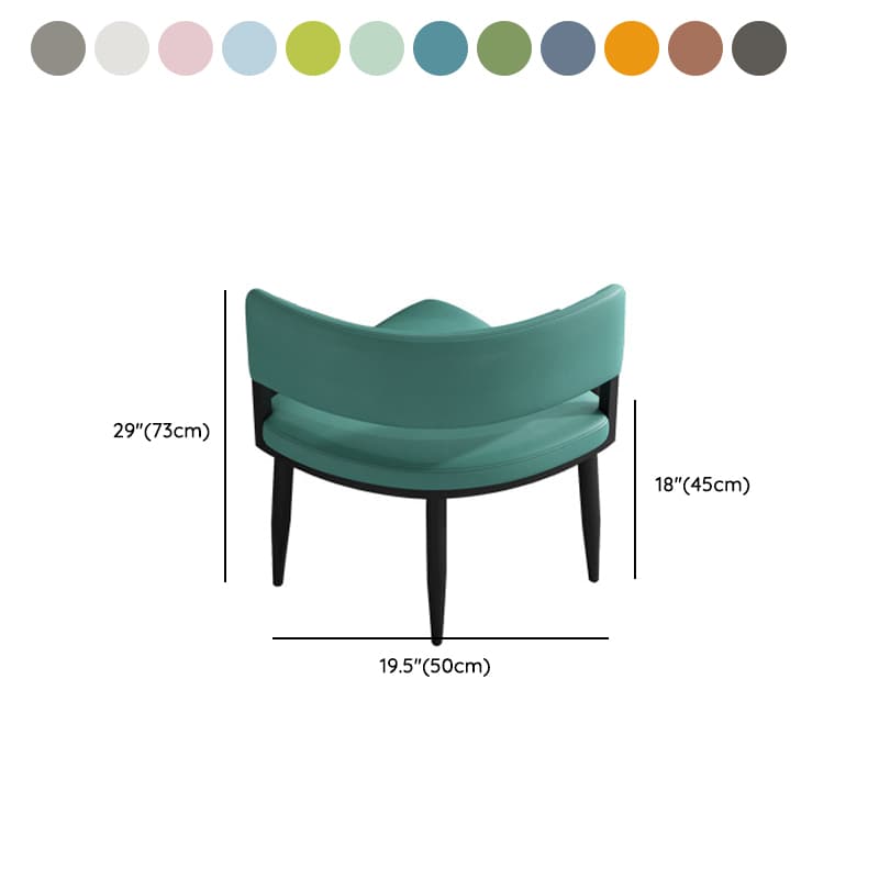 Circular Dining Table Set with a Slate Tabletop in White/Gray/Coal, Back and Cushion Chair for Dining Table for 4 in a Simple Style thumbnail 45