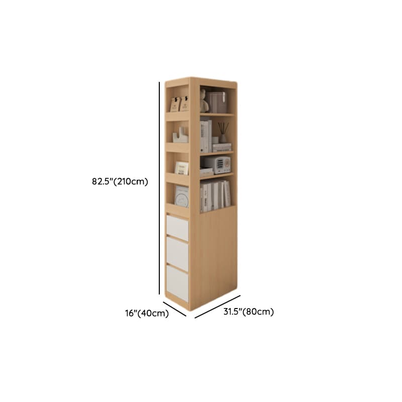 Modern Simple Style Rectangular Decorative Cabinet with 4 Exterior Shelves, Lumber Countertop in Wood Color, Soft Close Drawer, and Stain Resistant thumbnail 17