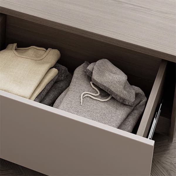 Brown Wood Lift Up Storage Bed with 3 Drawers and Solid Color Design thumbnail 6