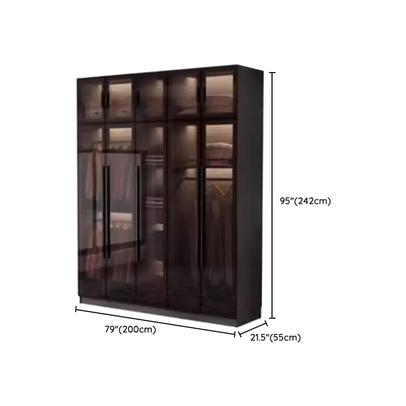 Charcoal Modish Timber Self-supporting Cabinet Armoire with Soft Close Drawer and Door, Hanging Rod thumbnail 18