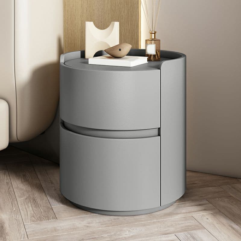 Small Under 21'' Manufactured Wood No-Light Modern Drawer Storage Nightstand in Natural Finish thumbnail 22