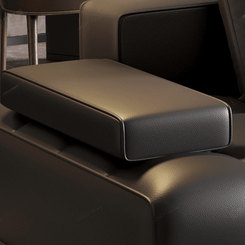 Versatile Black Sofa, Straight/L-Shape, 7-Seater, Horizontal/Right Hand Facing Orientation thumbnail 2