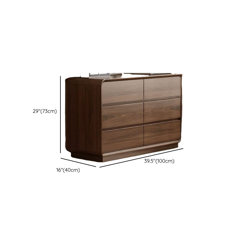 Cocoa Casual Rubberwood Console Dresser/Semainier for Sleeping Quarters with 6/9/5 Drawers in Horizontal/Vertical Orientation thumbnail 10