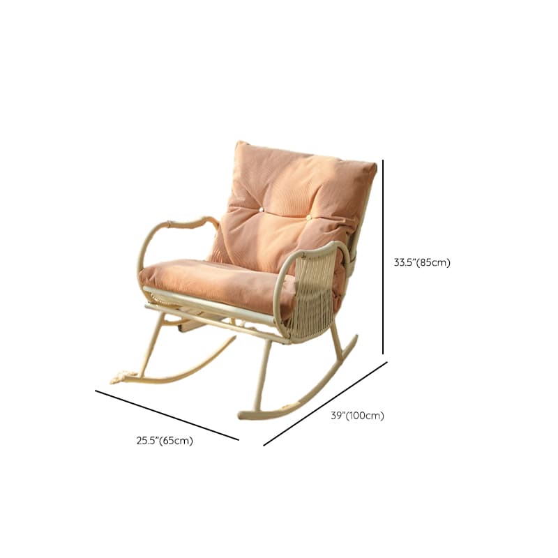 Art Deco Alloy Rocking Chair with Upholstered Track Arm thumbnail 20