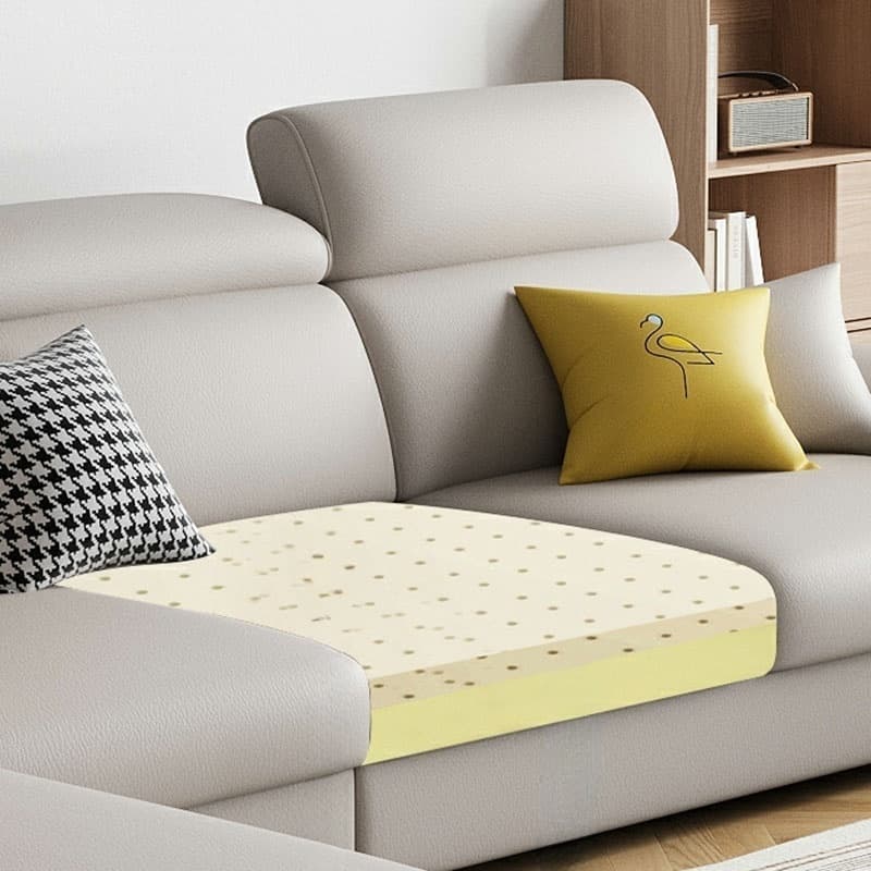 5-Seater Modish Left L-Shape Sofa Chaise with Natural Wood Frame thumbnail 11