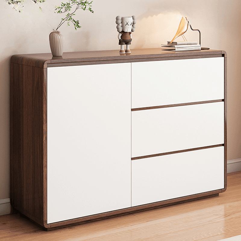 Contemporary Sideboard with 3 Drawers, Closet, Standard/Wide/Narrow Sizes, 1 Shelf, Kitchen Cupboards, and 2/3/Single Doors thumbnail 4