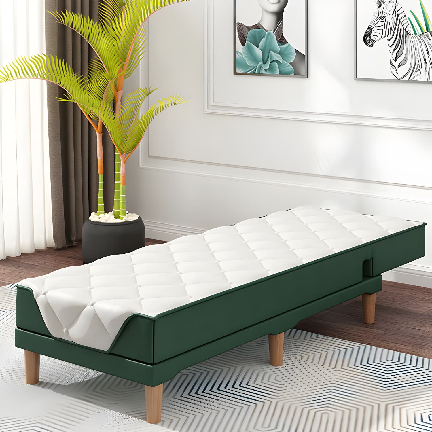 Contemporary Tight Back Convertible Sofa and Chaise with Pillow Top Arm thumbnail 21