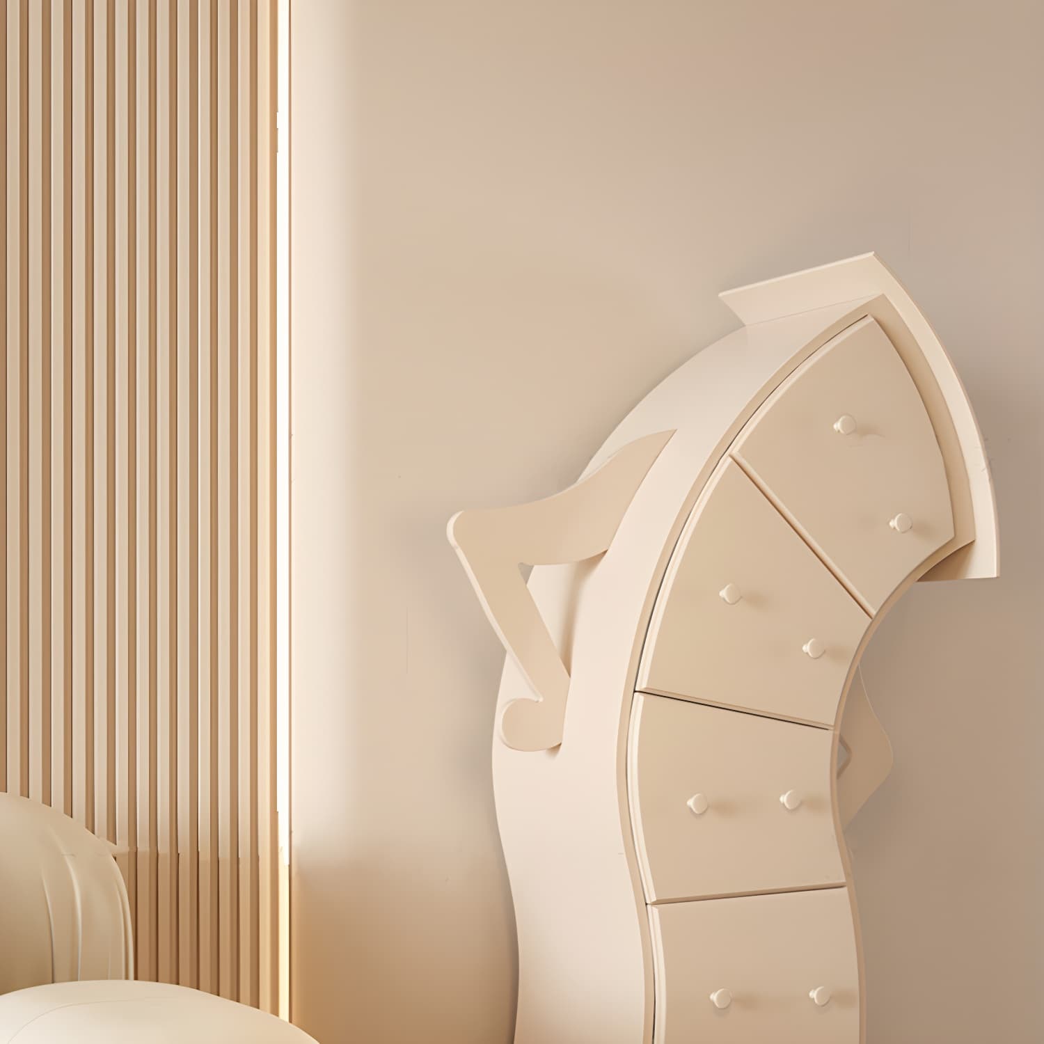 Modern Wood Accent Chest with Soft Close Drawers and Standard Length thumbnail 8