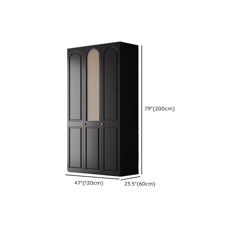 Modish Wood Independent Wardrobe Armoire with Compartments, Soft Close Door, and Interior Shelves - image 7