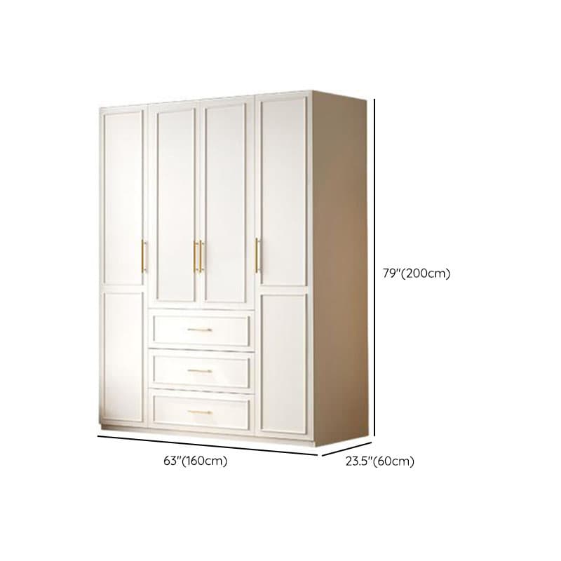 Modern Manufactured Wood Standalone Almirah with Soft Close Drawer, Soft Close Door, Interior Shelves, and Hanging Rod thumbnail 10